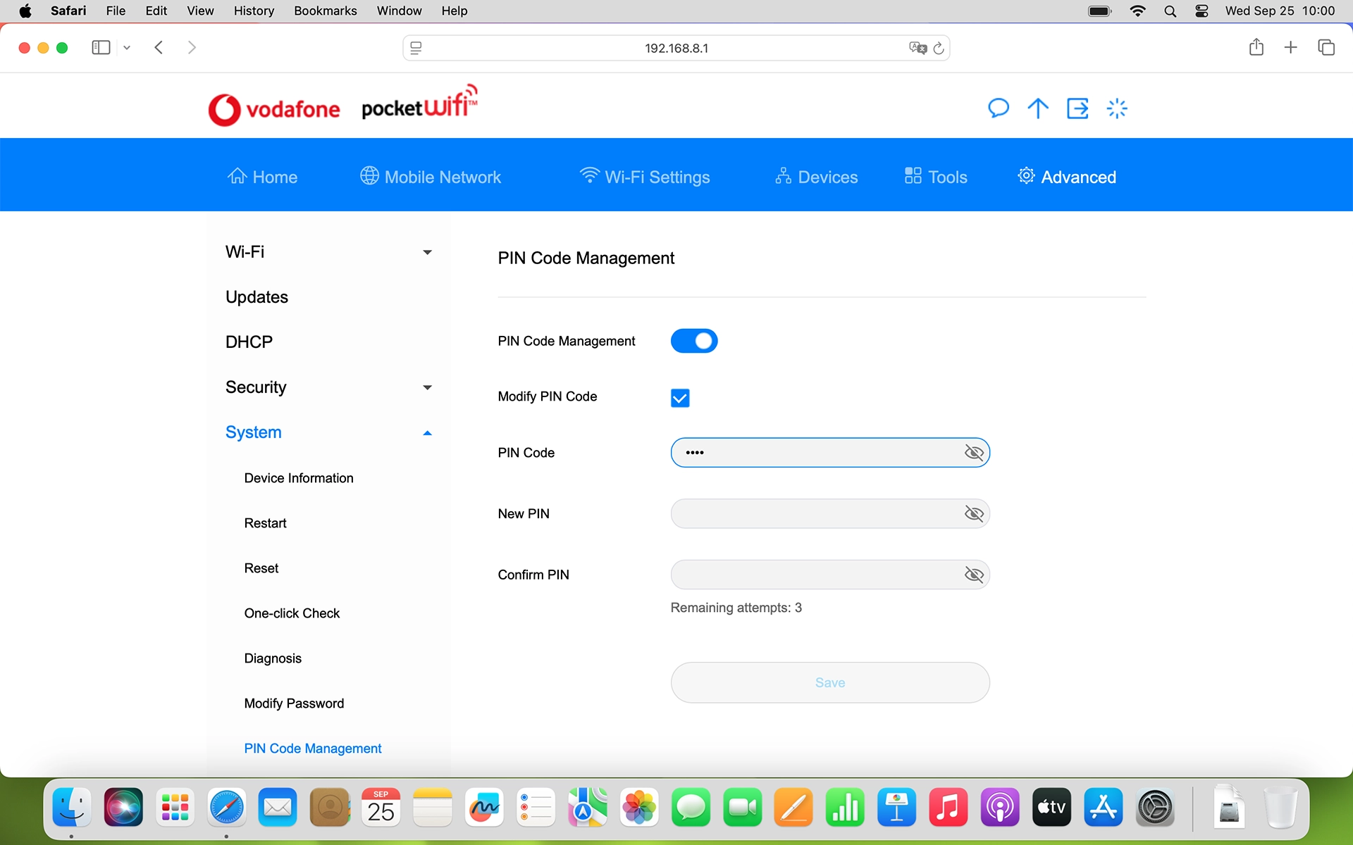 Click the field next to 