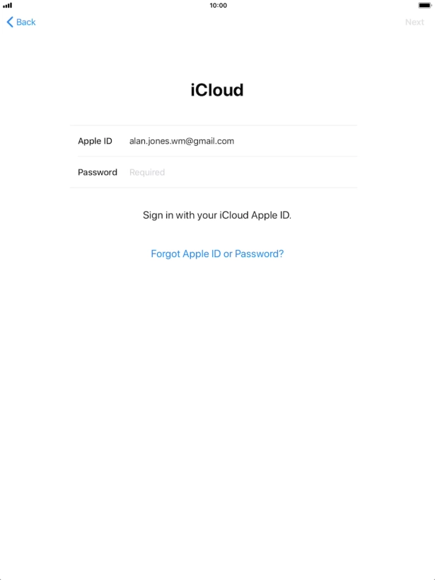 Press the field next to 