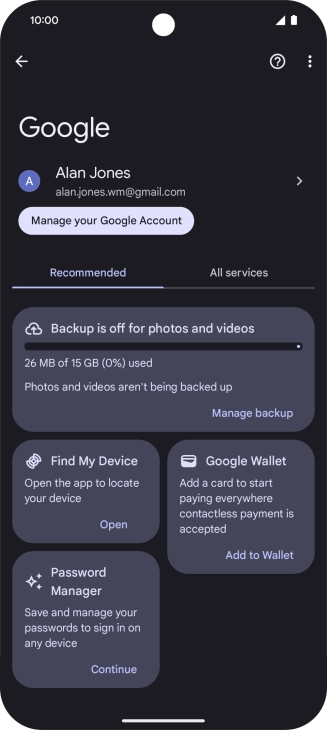 Press Find My Device.