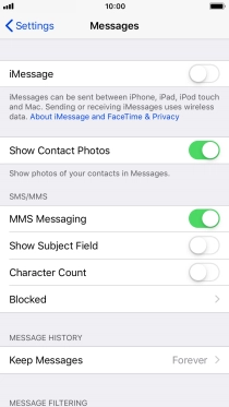 Press the Home key to return to the home screen.