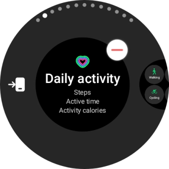 Press the remove widget icon.