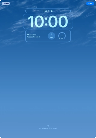 To customise the way the lock screen date is displayed, press the date widget and follow the instructions on the screen to select the required widget display mode.