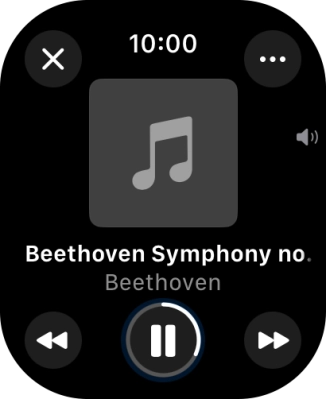 Turn the Digital Crown to select the required volume.