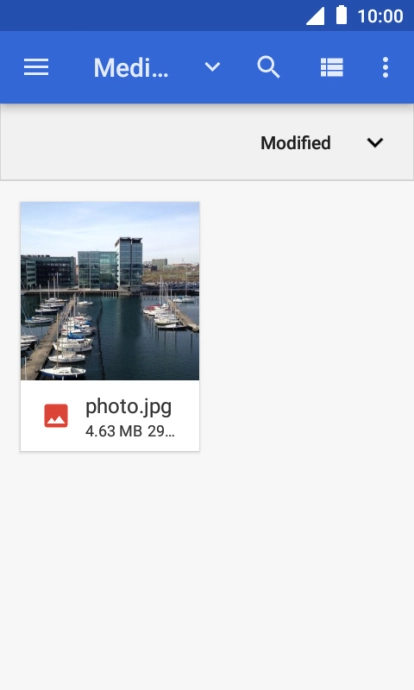 Press the required picture or video clip.