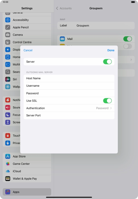 Press Authentication.