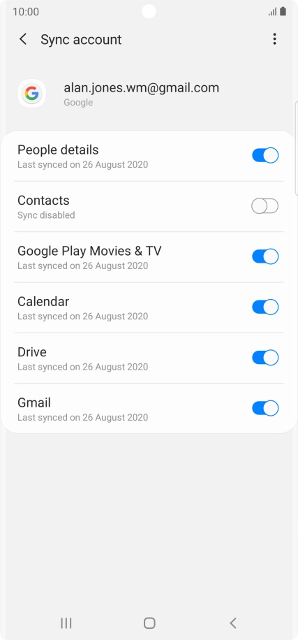 Press the indicator next to 