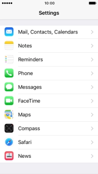 Press Mail, Contacts, Calendars.