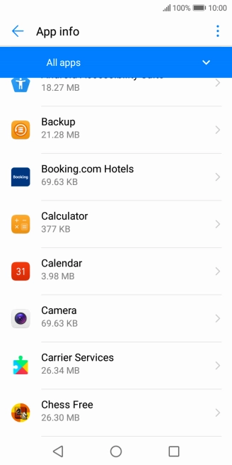 Press the required app.