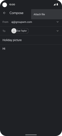 Press Attach file and go to the required folder.