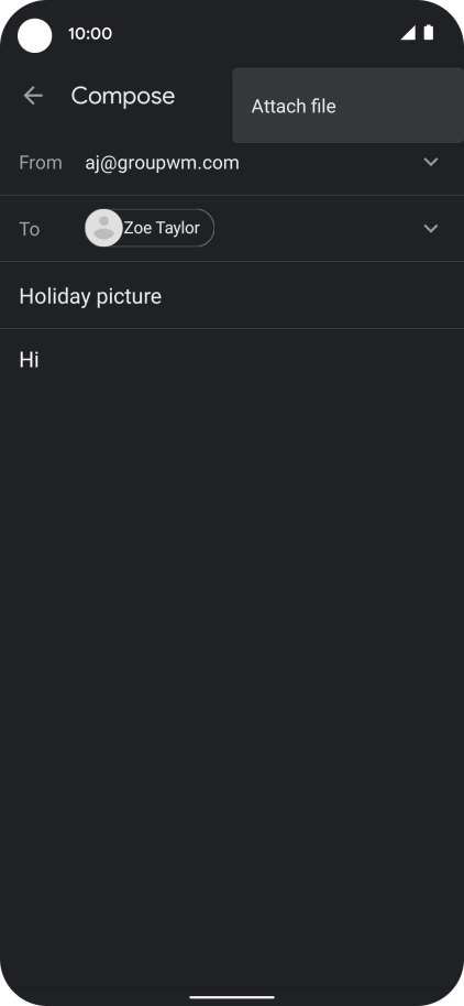 Press Attach file and go to the required folder.