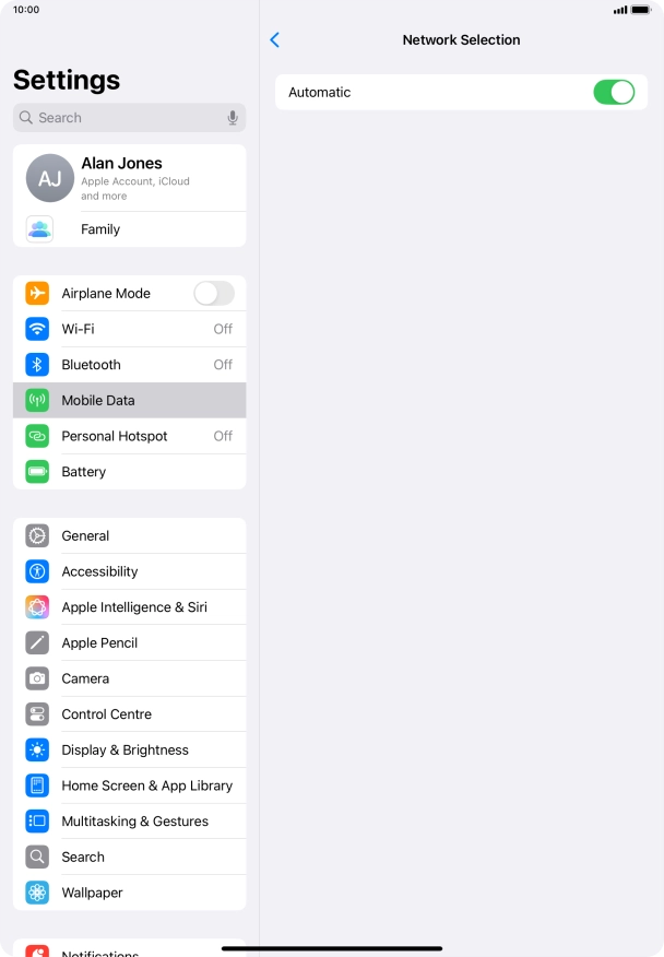 Press the indicator next to 