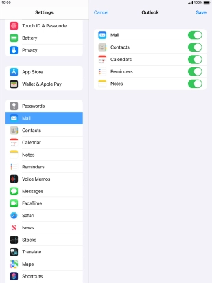 If this screen is displayed, you email account has been recognised and set up automatically. Follow the instructions on the screen to key in more information and finish setting up your tablet.