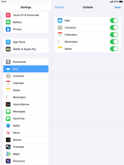 If this screen is displayed, you email account has been recognised and set up automatically. Follow the instructions on the screen to key in more information and finish setting up your tablet.