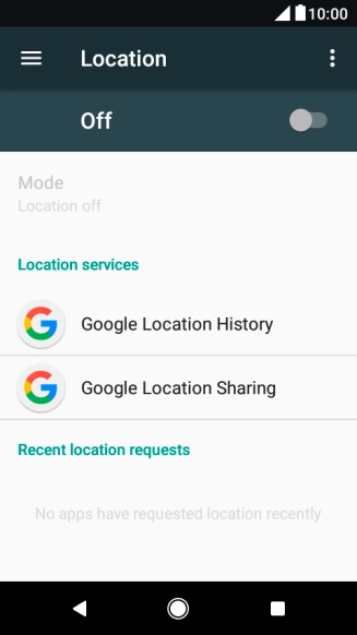 Press the indicator to turn the function on or off.