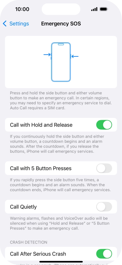 Press the indicator next to 