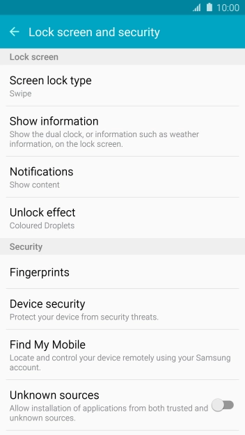 Press Screen lock type.