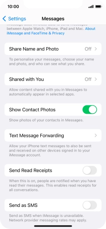 Press the indicator next to 