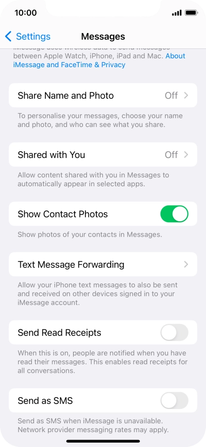 Press the indicator next to 