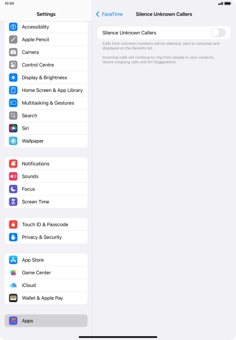Press the indicator next to 