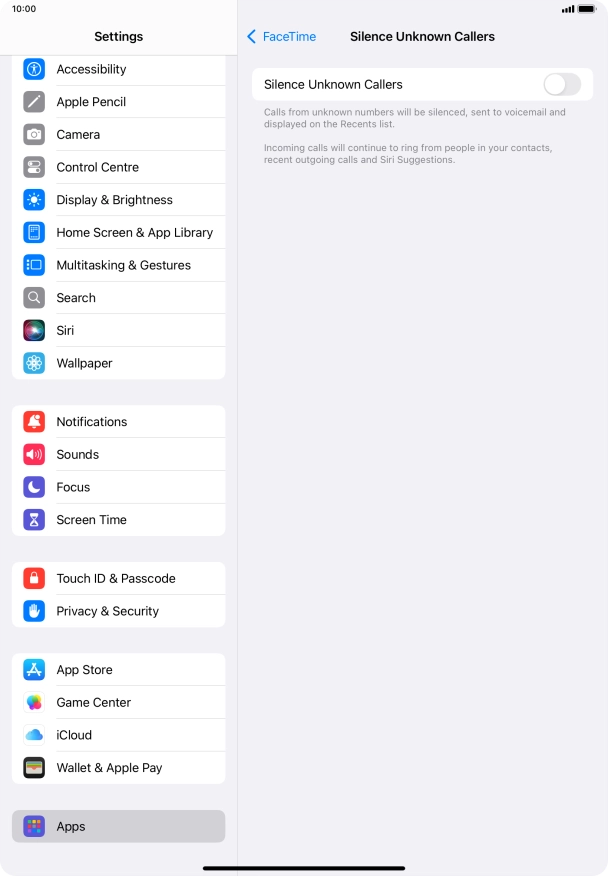 Press the indicator next to 