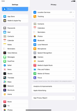 Press App Privacy Report.