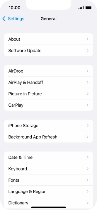 Press Software Update. If a new software version is available, it's displayed. Follow the instructions on the screen to update the phone software.