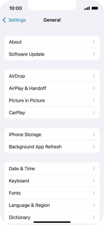 Press Software Update. If a new software version is available, it's displayed. Follow the instructions on the screen to update the phone software.