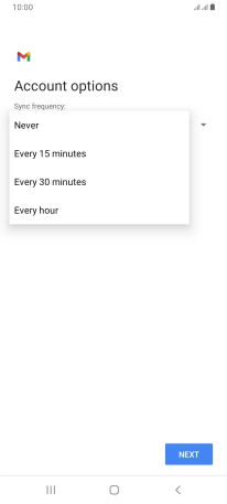Press the required setting.