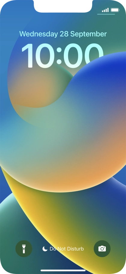 Slide your finger upwards starting from the bottom of the screen.