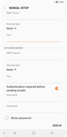 Press the field below 