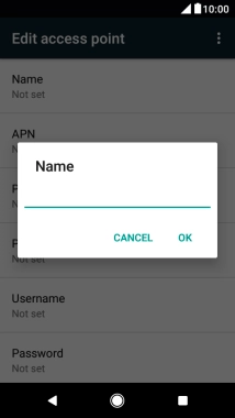Key in Vodafone MMS and press OK.