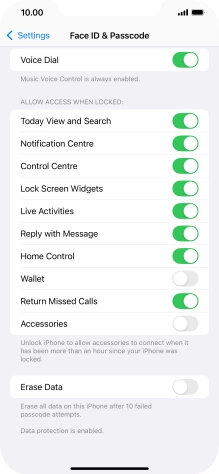 Press the indicator next to 