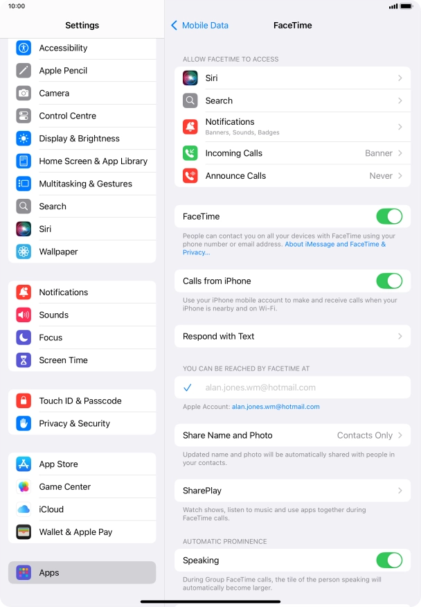 Press the indicator next to 