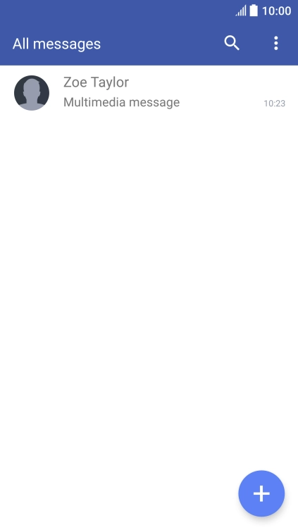 Press the menu icon.