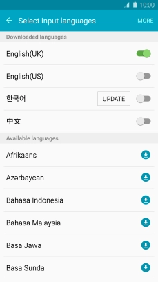 Press the required language to add it.