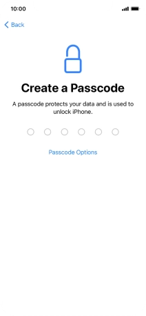 Press Passcode Options.