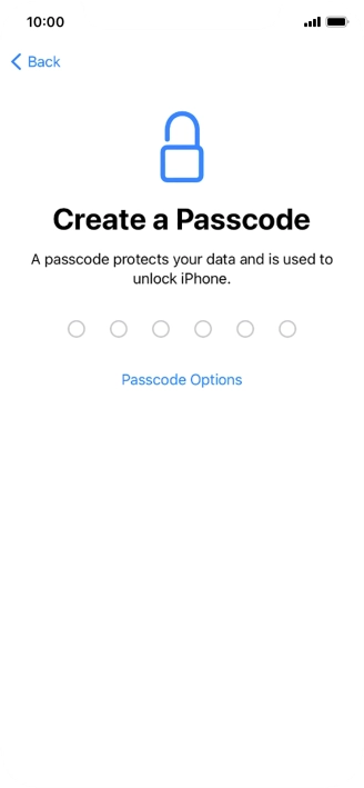 Press Passcode Options.