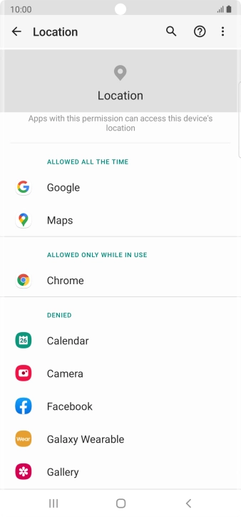 Press the required app.