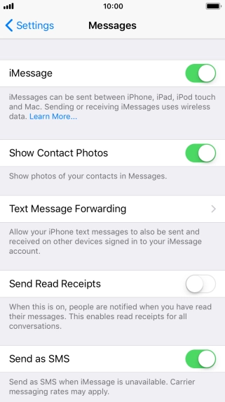 Press the indicator next to 