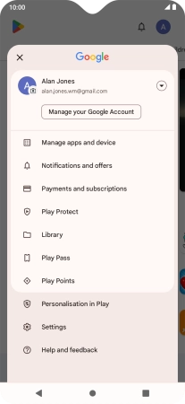 Press Manage apps and device.