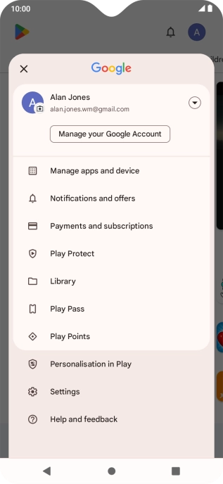 Press Manage apps and device.