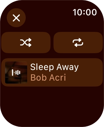 Press the shuffle icon to turn the function on or off.