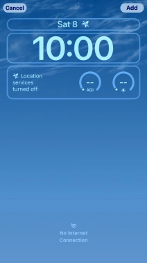 To customise the way the lock screen date is displayed, press the date widget and follow the instructions on the screen to select the required widget display mode.