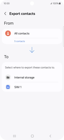 Press the name of the SIM.