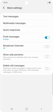 Press Text messages.