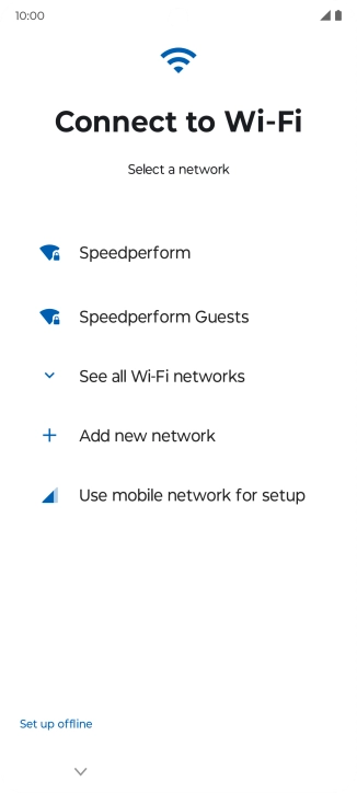 Press the required Wi-Fi network.