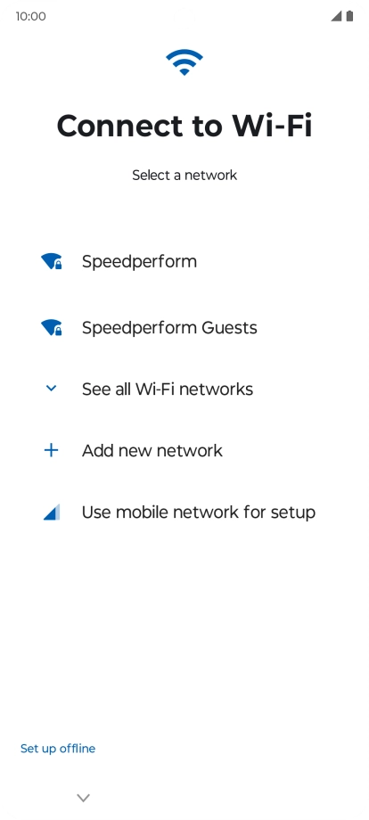Press the required Wi-Fi network.