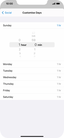 Select the required time limit.