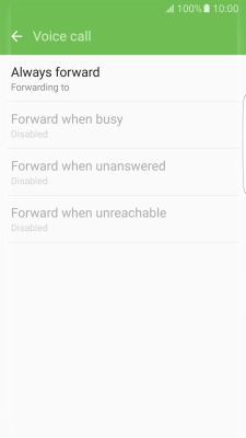 Press the required divert type.