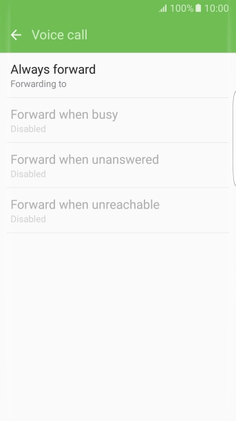 Press the required divert type.